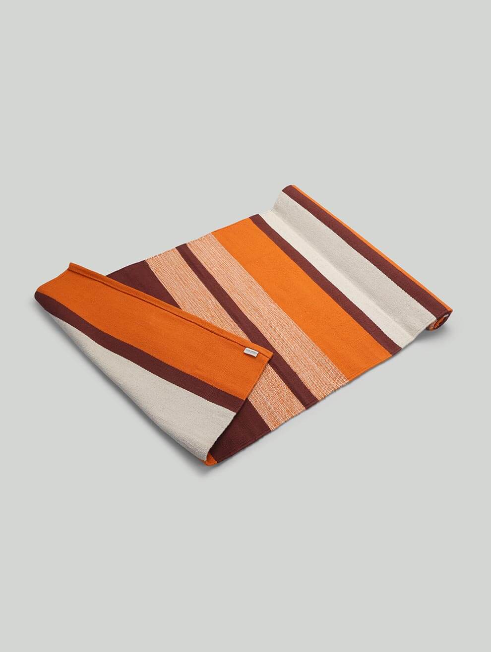 Stripe Pattern Amber Cotton Mat Online