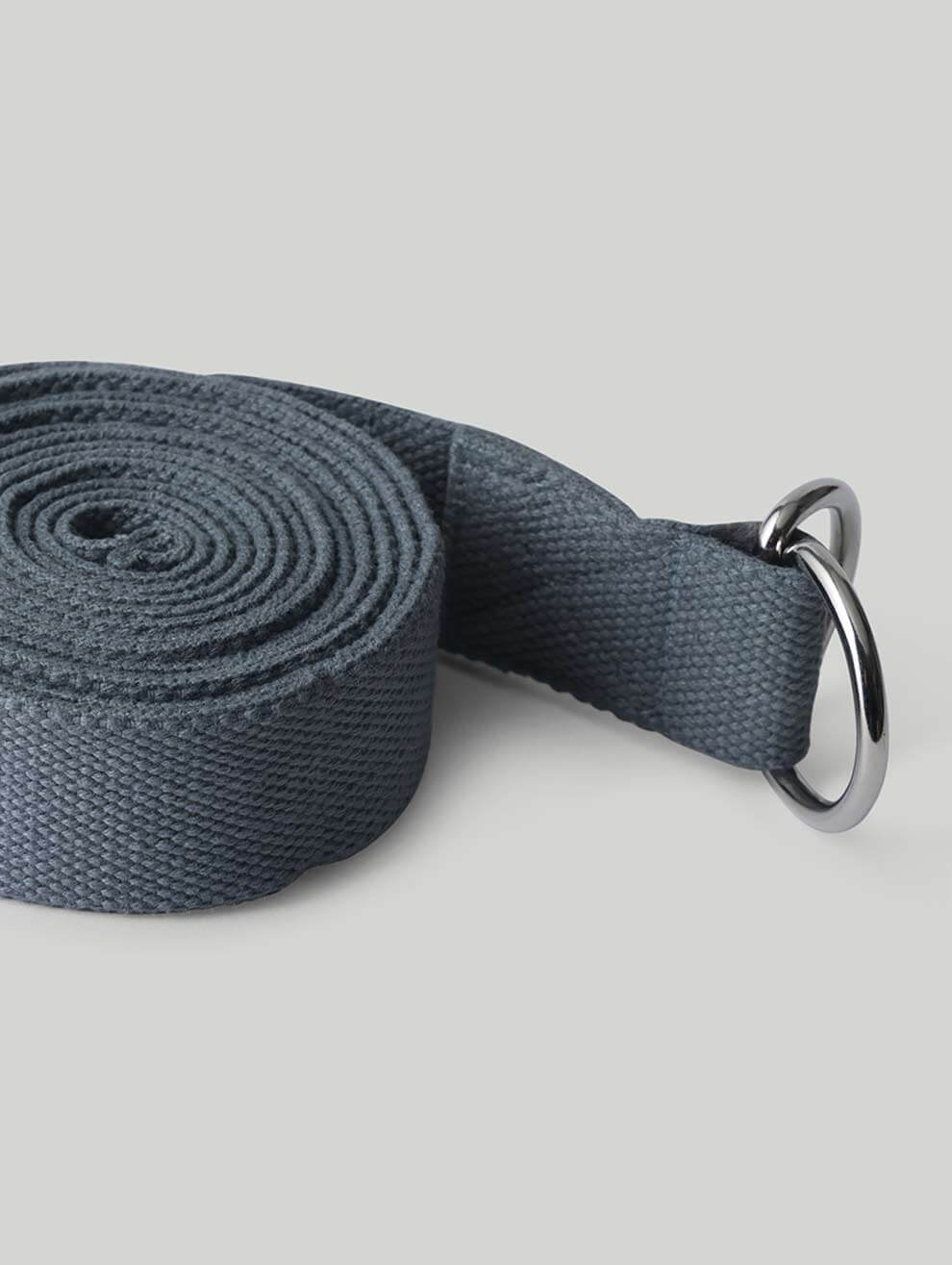 Buy Aprodo Grey Yoga Strap 10 Feet, 1.5 Width 100% Cotton Anti Skid Straps  with Adjustable D-Ring Buckle, Best for Yoga, Body Flexibility & General  Fitness, (Pack of 1 pc) Online at