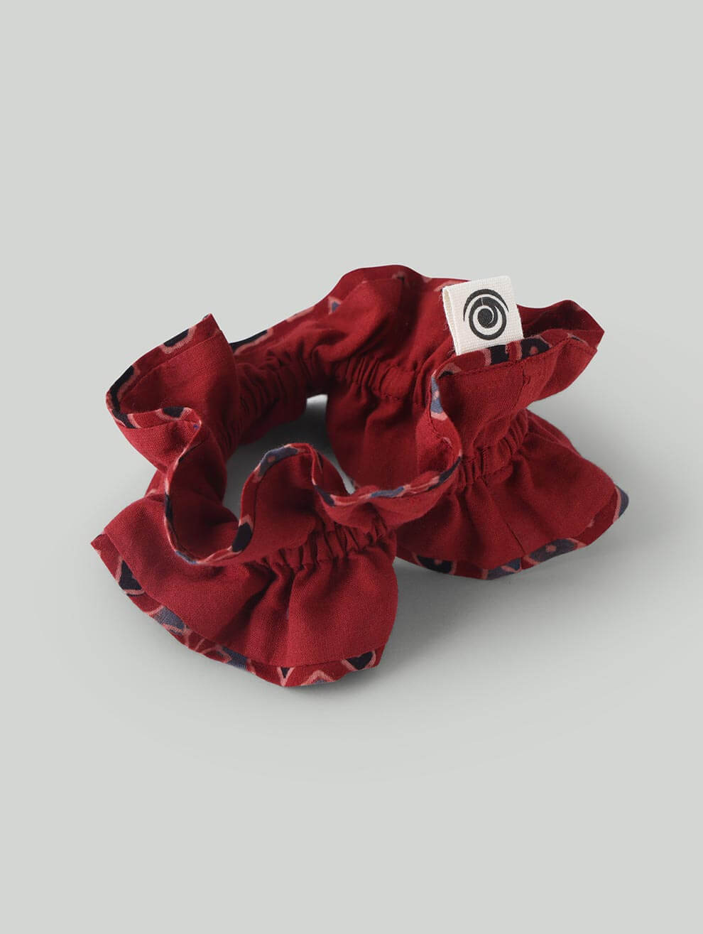 Buy Crimson Nubby Scrunchie Hair Ties Bag